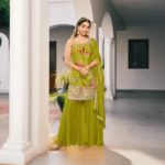 Green Garden Sharara Set