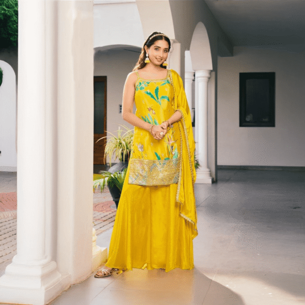 Lemon Blossom Sharara Set