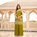 Green Garden Sharara Set