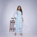 Sky Bloom Kurti and Palazzo Set